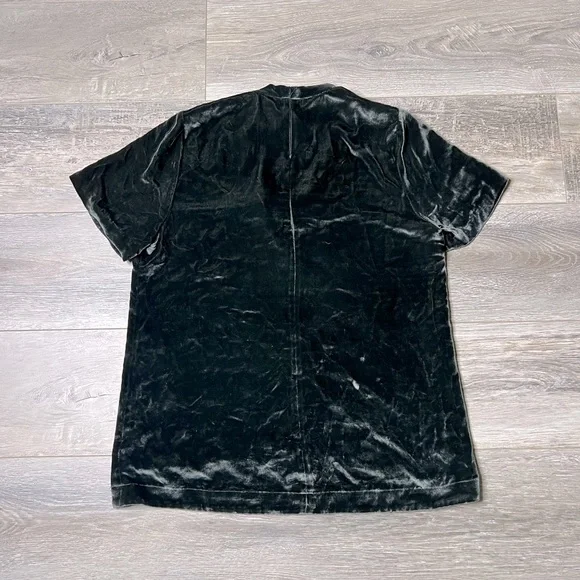 Madewell Choker Top Dark Greenish Grayish Velvety Look & Feel EUC Women's - Picture 4 of 10